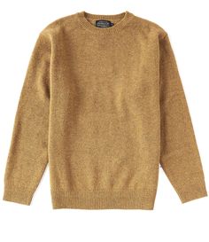 From Pendleton&#x2C; this sweater features:solid tonecrew necklinelong sleeves with ribbed cuffsribbed hemShetland woolmachine wash/dry flatImported. Brown Sweater With Ribbed Crew Neck, Brown Crew Neck Sweater With Ribbed Neckline, Classic Winter Sweatshirt With Ribbed Neckline, Classic Sweatshirt With Ribbed Neckline For Winter, Classic Brown Fall Sweatshirt, Brown Classic Sweatshirt For Fall, Classic Brown Sweatshirt For Fall, Classic Solid Sweatshirt For Fall, Classic Brown Sweatshirt