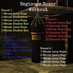 an image of a boxing bag workout for beginners