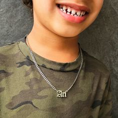 Kids' Name Plate Necklace Waterproof Necklace, Name Plate Necklace, Name Necklaces, Design Name, Feel Loved, Plate Necklace, Your Girl, Feeling Loved, Boys Room