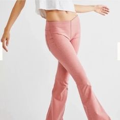 Brand New We The Free Flare Jeans/Pants Bell Bottoms Retro Size 26/4 But Will Fit A Size 28/6 See Measurements In Photo Free People, Anthropologie, Pink, Barbie, Barbiecore, Bell Bottoms, Cotton, Spring, Summer, Light, Stretch, 27/4/29/8, Nordstrom, 60’s, 70’s Casual Non-stretch Yoga Pants For Spring, Stretch High Rise Cotton Bottoms, High-rise Stretch Cotton Pants, Trendy Stretch Cotton Bottoms, Trendy Cotton Stretch Bottoms, Spring Cotton Stretch Bottoms, Spring Stretch Cotton Bottoms, Trendy Wide Leg Yoga Pants, Casual Tight Elastane Pants