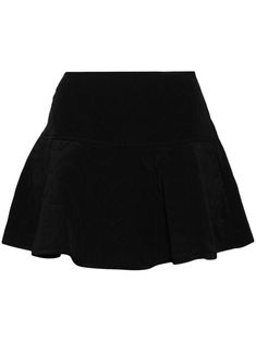 black silk crepe de chine quilted finish high waist concealed side zip fastening A-line thigh-length Black Cotton Mini Skirt With Lining, Luxury Black Short Skirt, H&m Black Mini Skort, Luxury Black Ruffled Mini Skirt, First Day Of School Fits, Luxury Black Knee-length Mini Skirt, School Fits, Thanksgiving Outfit, How To Finish A Quilt