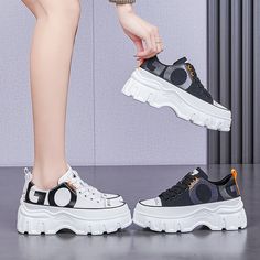 Product information:
 
 Product category: Sports casual shoes
 
 Style: leisure
 
 Suitable season: summer, spring, autumn
 
 Applicable gender: female
 
 Upper material: leather + canvas
 
 Color: white, black, high-top black BBK2576, high-top white BBK2576



Size information:

Size : 34,35,36,37,38,39,40
 


 
  
 
 
  
   Size（mm）
   34
   35
   36
   37
   38
   39
   40
  
  
   Foot length
   220
   225
   230
   235
   240
   245
   250
  
 




Packing list:
 
 Ladies shoes*1 pair