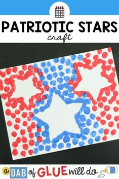 patriotic stars craft with red, white and blue dots