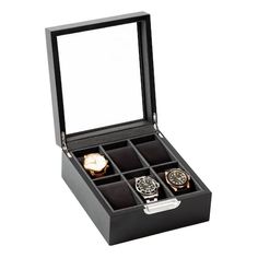 Elegant display case for the timepiece aficionado Watch Storage, Modern Watches, Grid Design, Watch Box, Fresh Design, Herringbone Pattern, Wood Construction, Watch Case, The Space