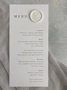 Wedding Menu Ideas - Are you ready to find your solution? Click to fulfill your needs. Dinner Menu Ideas For Guests, Menu Card Wax Seal, All White Wedding Invitations, White Invitations Wedding, Menu Wedding Ideas, Wedding Menu Ideas Food, Wedding Menu Food, Simple Menu Design