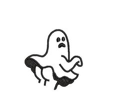 a black and white drawing of a ghost