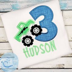 Boy Third Birthday, Birthday Monster Truck, Third Birthday Boys, Monster Truck Shirt, Monster Truck Theme, Monster Truck Party, Truck Theme, 2nd Birthday Shirt, Truck Shirt