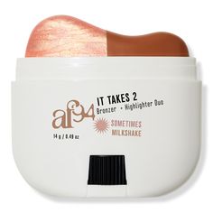 It Takes 2 Bronzer Highlight Duo - T TKS 2 BRNZ HLGHTR D SMTMS, MLKSHKFeaturesSunkissed glow in one swipeSeamless natural finish with comfortable wearBuildable coverage5 multi-dimensional bronzer + highlighter duo shades.BenefitsFYI: All af94 products are 100% vegan, cruelty-free and cleanly-formulated. - It Takes 2 Bronzer Highlight Duo Summer Makeup Products, Highlighter Cream, Makeup Bag Essentials, Makeup Needs, Multi Dimensional, Skin Care Items, Makeup Items, Love At First, Makeup Essentials