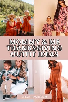 I am sharing fall mommy and me looks that are the perfect Thanksgiving outfit idea if you want to match your kid! Thanksgiving Outfits | Fall Fashion | Fall Outfits | Mommy & Me | Mommy and Me Fashion | Fall Looks | Fall Sweaters | Mommy and Me Dresses | Mommy & Me Fashion Thanksgiving Outfits For Girls, Mommy And Me Thanksgiving Outfit, Mom And Son Thanksgiving Outfits, Mother Daughter Thanksgiving Outfits, Family Thanksgiving Outfits Matching, Mom Thanksgiving Outfit, Mommy And Me Fall Outfits, Thanksgiving Family Outfits, Mom And Daughter Holiday Pictures