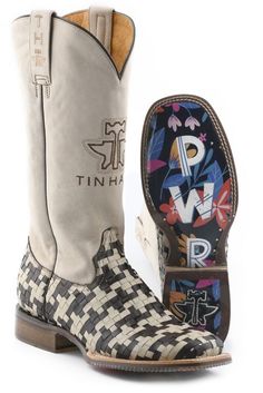 Tin Haul Ladies Cowgirl Power Boots Features: Comfort Cushion Support System Leather Lining 13" Shaft Height 1 3/8" Walking Heel Square Toe Tin Haul Boots Womens, Tin Haul Boots, Tin Haul, Paddock Boots, Winter Riding, Riding Tights, Country Boots, Leather Cowboy Boots, Boots Womens