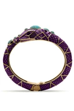 AQUAZZURA JEWELRYBOUTIQUEBRACELET O PURPLE GOLD Serpente Bangle Bracelet - Purple Elegant Snake-shaped Bangle As Gift, Luxury Purple Jubilee Bracelet, Adjustable Luxury Snake Bracelets, Luxury Adjustable Snake Bracelets, Adjustable Luxury Snake Bracelet, Adjustable Luxury Snake Jewelry, Luxury Adjustable Snake Bracelet, Luxury Adjustable Snake Ring, Luxury Snake-shaped Bracelet Gift