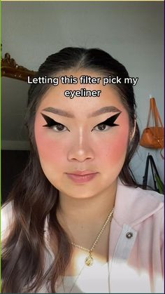 Makeup ideas inspo inspiration makeup challenge eyeliner challenge liquid liner graphic liner eyeliner hack makeup hack Asian monolid eyes makeup beauty filters eyeliner tutorial Liner Graphic, Filter Makeup, Liner Tutorial, Monolid Makeup, Enhance Beauty, Makeup Challenge, Makeup Challenges