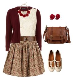 "Untitled #34" by misstulane ❤ liked on Polyvore featuring Chie Mihara, Dorothy Perkins, Topshop, CO, Wet Seal, BaubleBar and The Sak Academia Moodboard, Clothes Skirts, Minimalist Bohemian, Academia Outfits, Famous Outfits, Winter Closet, Clothes Closet, Evening Outfits, Burgundy Sweater