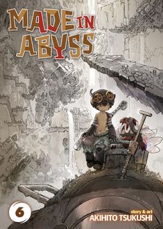 the cover to made in abysss, with an image of a boy sitting on top of