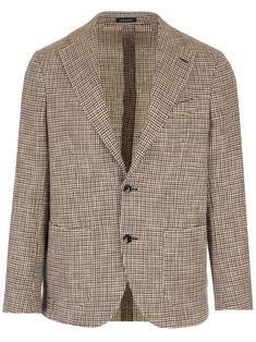 Unlined single-breasted jacket from Al Duca D'Aosta in wool tweed, peak lapels, two front pockets and one breast pocket. Versace Designer, Chino Trousers, Single Breasted Jacket, Formal Looks, Shirt Skirt, Tweed Jacket, Swimwear Tops, Mens Suits, Men's Blazer