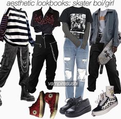 Goth Tomboy, E Girl Outfits, Mood Clothes, Tomboy Style Outfits, Estilo Punk, Swaggy Outfits, Tomboy Fashion