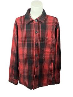 Lucky Brand Men’s Heavy Flannel Work Shirt Jacket Red Black Buffalo Check XL  | eBay Red Winter Flannel Shirt With Pockets, Classic Red Flannel Shirt With Pockets, Gingham Jacket, Red Gingham, Work Shirt, Buffalo Check, Work Shirts, Brands Outlet, Red Jacket