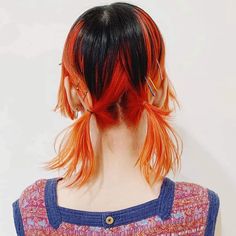 Silly Hairstyles, Aesthetic Orange Hair, Red Orange Yellow Hair Short, Orange Hair Micro Bangs, Orange Hair Grunge, Orange Grunge Hair, Hairstyle 2024, Cool Hair, France Gall