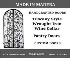 an advertisement for a wine cellar with the words made in madera written on it