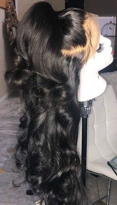 African American Wigs, Afro Wigs, Have Inspiration, 4c Hair, Black Hairstyles, Relaxed Hair, Front Lace Wigs Human Hair, Long Wavy Hair