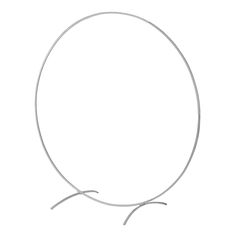 a drawing of a round object with two curved wires on each end, and an oval shaped object in the middle