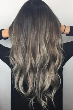 Ash Bronde | It's time for a color change. Among the many hair color trends for 2018, hues with a little smoke are on the rise to the top. Traditional blondes and brunettes covered with a veil of gray are the ultimate cool-girl hair color now. These ash blonde hair colors are all over Instagram and Pinterest too. If that color sounds a little too out there for you, there are some subtle ash blonde trends that might surprise you too. Take a peek at a few of our favorites. Grey Balayage, Ash Gray Hair Color, Ash Grey Hair, Ash Blonde Hair Colour, Girl Hair Colors, Ash Hair, Ash Blonde Balayage, Ash Hair Color, Spring Hair Color