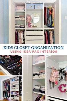 kids closet organization using ikea pax interior