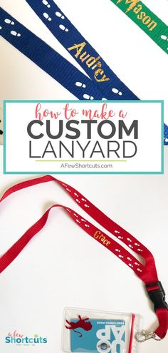 lanyards with the words how to make a custom lanyard on one side