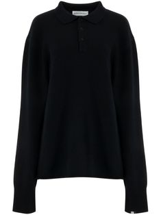 raven black cashmere blend short front button fastening corozo buttons polo collar long sleeves ribbed cuffs straight hem When buying this unisex item, keep in mind that it is graded in standard men's sizing. Black Polo Sweater With Ribbed Cuffs For Work, Classic Black Polo Sweater With Button Closure, Black Long Sleeve Henley For Fall, Black Wool Polo Sweater With Ribbed Collar, Black Polo Collar Sweater For Winter, Classic Long Sleeve Henley With Ribbed Collar, Black Long Sleeve Polo Sweater With Button Closure, Black Collared Polo Sweater With Ribbed Cuffs, Classic Long Sleeve Henley For Winter