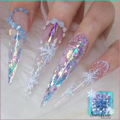 ❄️ SNOWFLAKE NAILS ❄️ ESSENTIALS: Nailperfectionxo cuticle pusher Nailperfectionxo cuticle nipper Nailperfectionxo 80 grit file Nailperfectionxo long stiletto tips Nailperfectionxo clear adhesive glue Nailperfectionxo 150 grit file Nailperfectionxo no wipe topcoat ___________________________________ GLITTERS: Nailperfectionxo snow angel Nailperfectionxo pearly gates Nailperfectionxo angelic Nailperfectionxo ice queen Snowy Winter Nails, Let It Snow Nails, Snowflake Glitter Nails, Ice Queen Nails, Nails Essentials, Snow Nails, Pearly Gates, Queen Nails