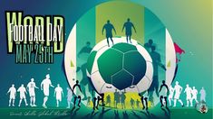 an image of a soccer poster for the world cup in may 2013, with silhouettes of people and a ball