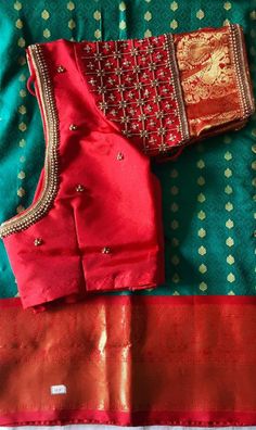 Buy Kanchipuram Pattu Saree Aari Work Blouse Wedding Aari Work Online in India - Etsy Aari Work For Red Blouse, Aari Work Blouse Red Colour, Red Colour Pattu Saree Blouse Design, Red Colour Blouse Designs Latest, Wedding Blouse Work Designs Pattu, Pink Colour Blouse Aari Work Design, Pink Colour Aari Work Blouse Designs, Aari Work Blouse For Bride, Silk Saree Aari Work Blouse Designs