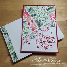 two christmas cards on top of each other, one with the words merry christmas to you