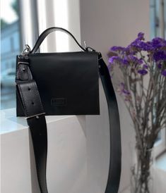 Small black elegant handbag for women, everyday handbag and perfect for a party. Custom leather bag is handmade in Lithuania, classy, elegant and versatile. Custom Leather Bag, Elegant Handbag, Everyday Handbag, Handbag For Women, Black Leather Handbags, Black Purses, Gift For Wife, Custom Leather, Lithuania