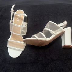 Never Worn. Heeled Sandal, Shoes White, High Heel Sandals, Women's Shoes Sandals, Shoes Sandals, Color White, Size 7, Women Shoes, Sandals