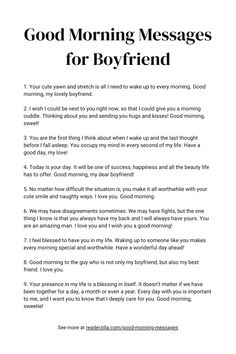 Good Morning Messages for Boyfriend Printable Good Morning Text To My Boyfriend, Message For Boyfriend Morning, Good Morning Quotes For Him Sweet Texts, Bf Day Message, Happy Boyfriend's Day Message, Hello Messages For Him, Daily Messages For Boyfriend, Goodmoring Message For Boyfriend