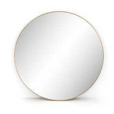 Bellvue Round Mirror - StyleMeGHD - Earthy Home Decor Round Brass Mirror, Oversized Wall Mirrors, Large Round Mirror, Metal Edging, Circle Mirror, Brass Mirror, Brown Tone, Stainless Steel Polish, Small Mirrors