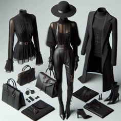 High Fashion Goth Outfits, Goth Outfits Feminine, High Fashion Club Outfit, Gotham Inspired Outfits, Cyberpunk Skirt Outfit, Sassy Chic Outfits, Casual Goth Style, Rich Goth Aesthetic, Goth Elegant Outfit