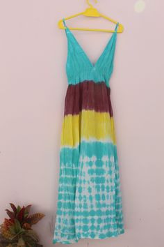 This Beautiful Handmade Cotton  and Cotton dress or can be called as Gown is made with super fine quality cotton and designs have been crafted by Hand Prints. Geode style tie dye maxi/medi dress. This is a super comfortable and flowy bohemian style tie dye design and is great for any occasion. . It's the perfect dress, you can dress it up or down and very flattering for all body types. - Soft flowing -100% Cotton Usage - Bohemian Cotton Sleeveless Sundress, V-neck Maxi Dress With Natural Dye For Summer, Bohemian Sleeveless Cotton Sundress, Bohemian Sleeveless Dresses With Natural Dye, Cotton Sleeveless V-neck Dress For Beach, Multicolor Cotton Sleeveless Sundress, Multicolor Cotton Sundress, Summer Festival Cotton Maxi Dress, Cotton Sleeveless Maxi Dress For Vacation