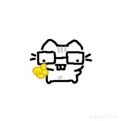 a cat with glasses and a coin in its mouth