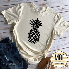 Vacay Mode This super cute pineapple shirt is sure to turn heads! If you are looking for the Perfect Vacation tshirt look no further This is the perfect tropical shirt for your next get away You will fall in love with how soft our t-shirts are. Our Unisex shirts are a little longer in length so you can throw it on over a pair of your favorite leggings and you're ready to go! They also make for great layering shirts. Our shirts are professionally made by our little family right here in the USA! S Vacation Tshirt, Nurse Photos, Vacation Tshirts, Pineapple Shirt, Tropical Outfit, Cute Pineapple, Vacay Mode, Layered Shirts, Pineapple Pattern