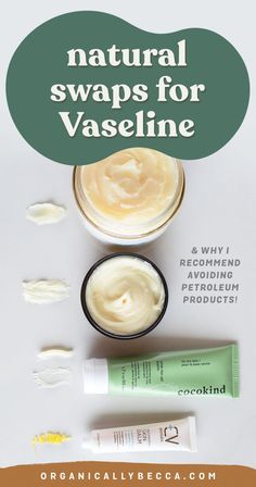 5 Natural Swaps for Vaseline & Aquaphor • Organically Becca After Tattoo Care, Cream Tattoo, Toxic Skincare, Natural Alternatives, Skin Balm, All Natural Skin Care, Essential Oil Scents, Holistic Beauty, Free Life