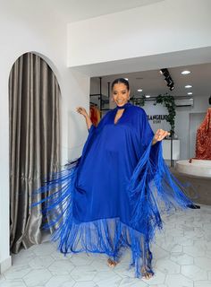 Elegant Blue Free Size Dress, Elegant Long Sleeve Free Size Dress, Free Size Long Party Dress, African Dress Styles, African Fashion Modern, Classy Casual Outfits, Classy Casual, African Wear, African Fashion Dresses