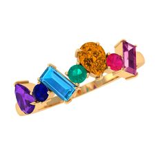 Product Details This Seven Stone Ring is embellished with Pear Cut Amethyst and Citrine, Baguette Shape Pink Tourmaline and Swiss Blue Topaz, Round Shape Blue Sapphire, Emerald, and Ruby. Feel bubbly with our multi-color Promise Ring and spread cheerful vibes to your surroundings Product Information SKU SHP-RINGS032151563 Weight 1.44 gm (Approximate) AMETHYST INFORMATION No.of Stones 1 Pieces Total Weight 0.12 Carat (Approximate) Dimension(approx) Pear-3X4 mm-1 Pcs Color Voilet Cut Brilliant Sha Amethyst And Citrine, Signature Jewelry, Swiss Blue Topaz, Timeless Jewelry, Pear Cut, Conflict Free Diamonds, Pink Tourmaline, Promise Ring, Stone Ring