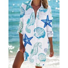 Season:Summer,Spring; Fabric:Polyester; Sleeve Length:Long Sleeve; Look After Me:Hand wash,Machine wash; Gender:Women's; Style:Casual; Elasticity:Micro-elastic; Occasion:Beach,Vacation; Fit Type:Loose Fit; Dresses Type:Shirt Dress,Casual Dress; Pattern:Floral,Leaf; Design:Print,Button; Neckline:Shirt Collar; Front page:FF; Listing Date:04/15/2024; Production mode:External procurement; Bust:; Length:; Fit US Size:; Fit UK Size:; Fit EU Size:; Dress Length Type:Mini Dress; Print Type:Print Elegant Shirt Dress, Fresh Dress, Shirt Dress Summer, Classic Shirt Dress, The Office Shirts, Turndown Collar, Dress Shirts For Women, Elegant Shirt, Collar Top