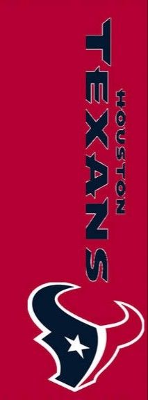 the houston texans logo on a red background