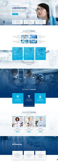 an image of a website design with blue and white colors