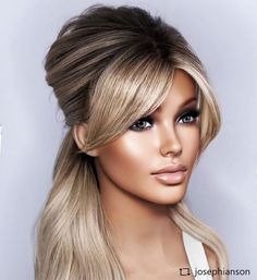 Mob Wife Hairstyles, Hair For Cocktail Party, Glam Updo Hairstyles, Hairstyles Elegant Classy, Vintage Hair Styles, Big Hairstyles, Short Balayage, Bardot Hair, Haircuts For Girls