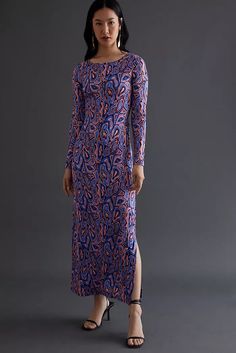 Resume Novalee Printed Dress Purple Fits, Anthropologie Uk, Tie Styles, Printed Dress, Stunning Dresses, Occasion Dresses