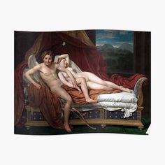 Jacques Louis David, Anthony Van Dyck, France Culture, Cupid And Psyche, William Adolphe Bouguereau, John William Waterhouse, History Painting, Cleveland Museum Of Art, A4 Poster